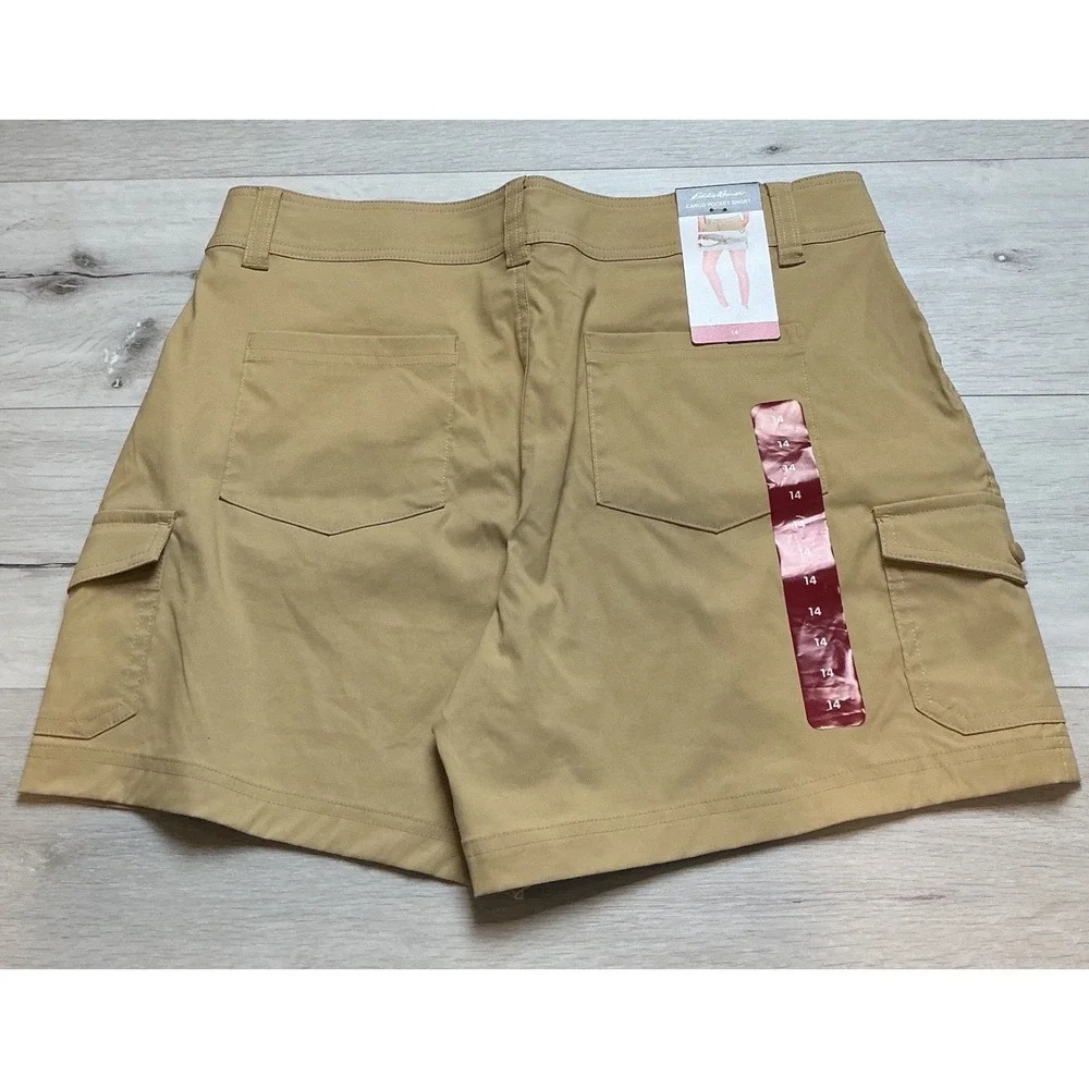 Eddie Bauer Cargo Pocket Short Women 14 Khaki New With Tags‎